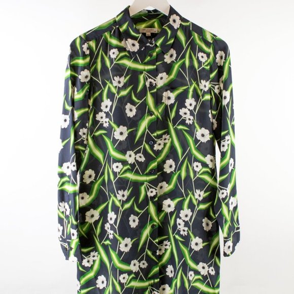 *SOLD* Equipment Brett Eclipse-Multicoloured Printed Washed-Silk Mini Dress - Picture 2 of 9